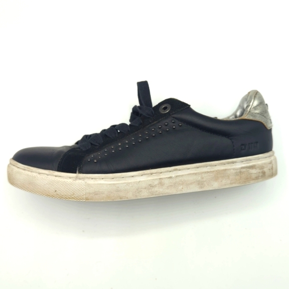 Zadig & Voltaire Studded Leather Low Top Black Sneakers - Picture 7 of 14